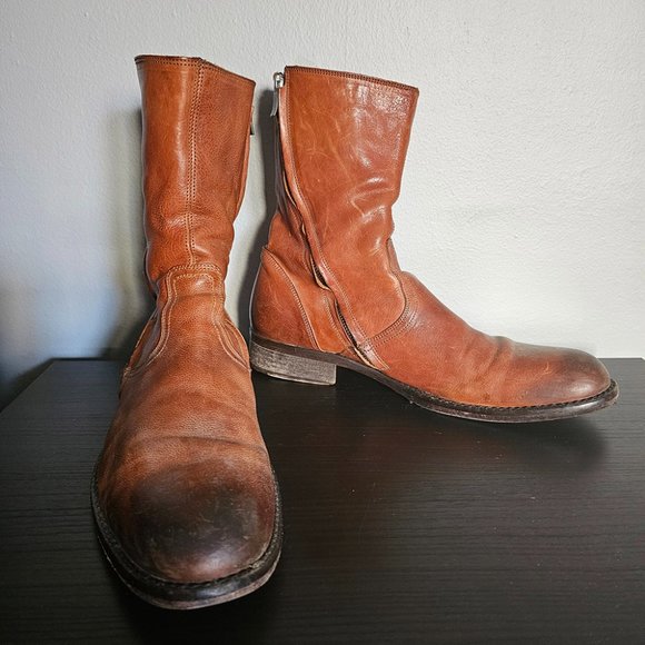 Kenneth Cole Men Brown Leather Boots, Size 12 Boots
